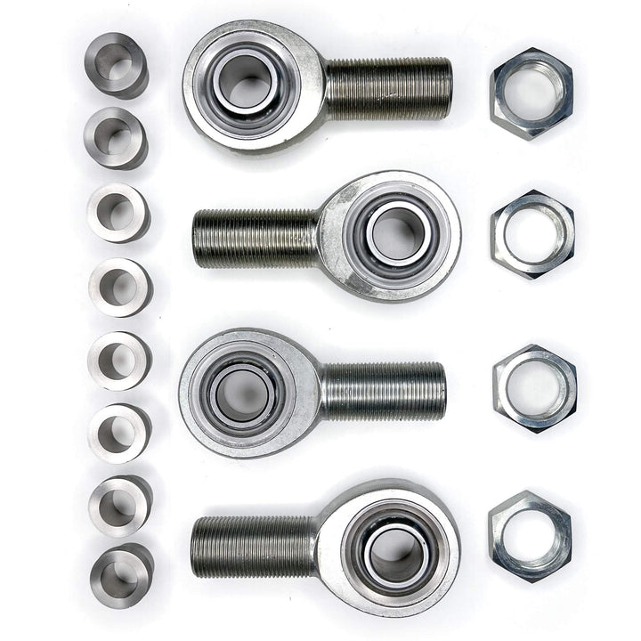 4-pack 1-1/4" x 1" Rod Ends with Jam Nuts & Misalignments