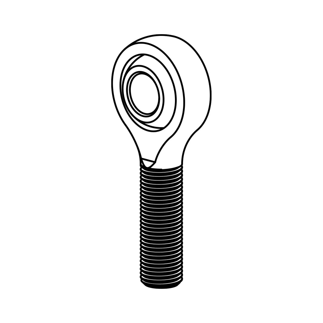 1/2" x 1/2" 3-piece Precision Rod End/Heim Joint - JMX8T