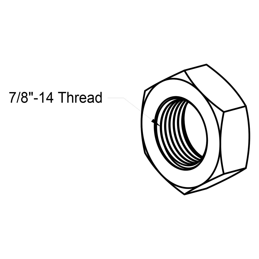 7/8" Jam Nut - 14 TPI - Carbon Steel