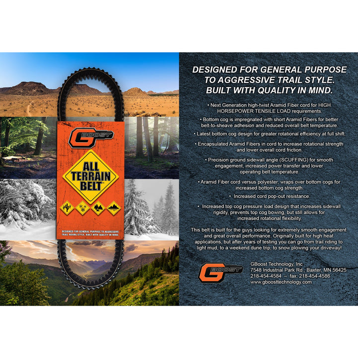 Polaris RZR/General/Ranger/Ace GBOOST All Terrain Belt #DBPO1148B-AT