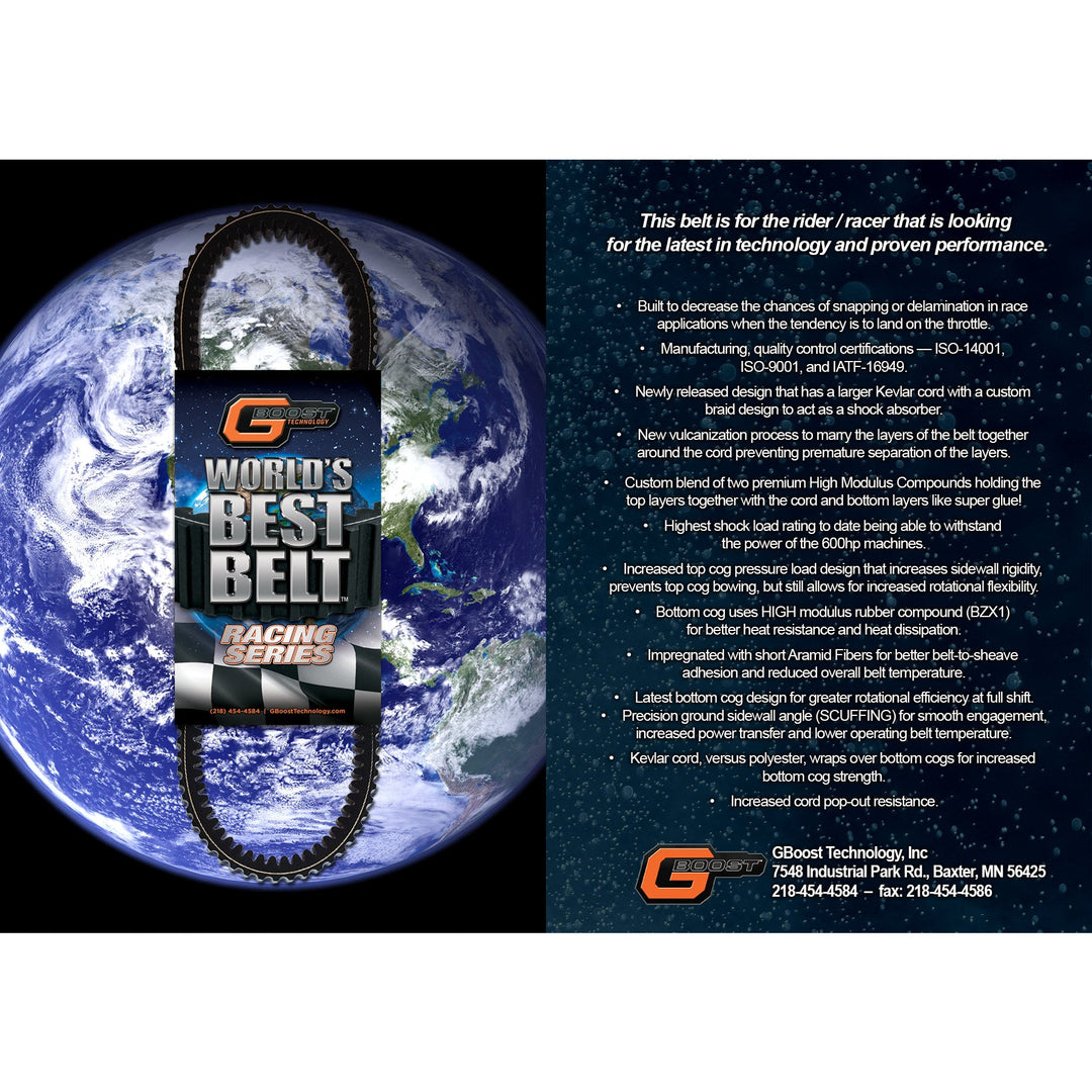 Can-Am Maverick X3 GBOOST Worlds Best RACE Drive Belt #WBB652RS