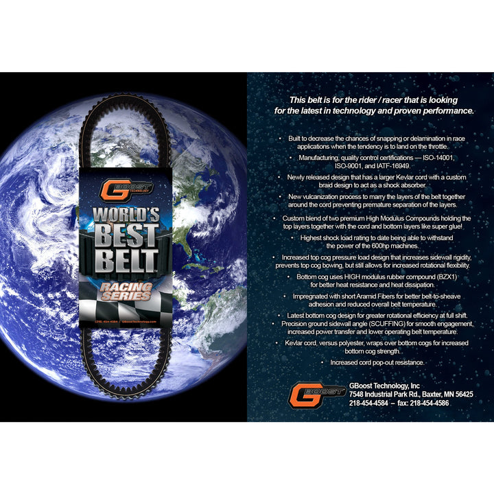 Can-Am Maverick X3 GBOOST Worlds Best RACE Drive Belt #WBB652RS