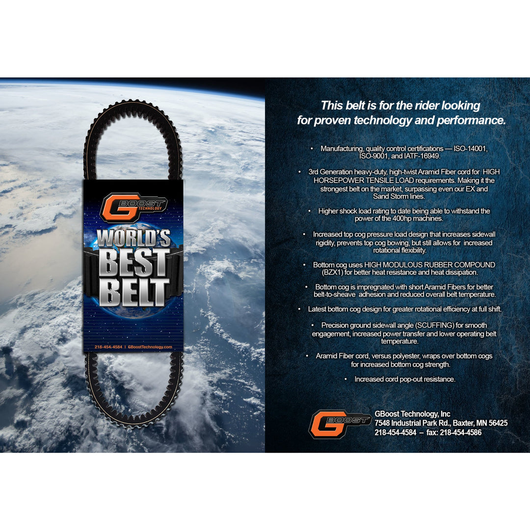 Polaris RZR 1000/RZR 900/General/Ranger/Ace GBOOST Worlds Best Drive Belt #WBB1148