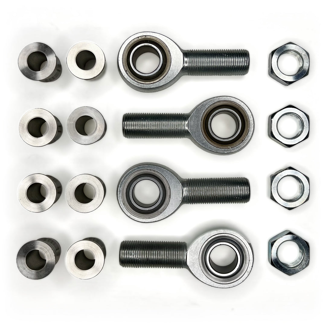 4-pack 7/8" x 7/8" Rod Ends with Jam Nuts & Misalignments